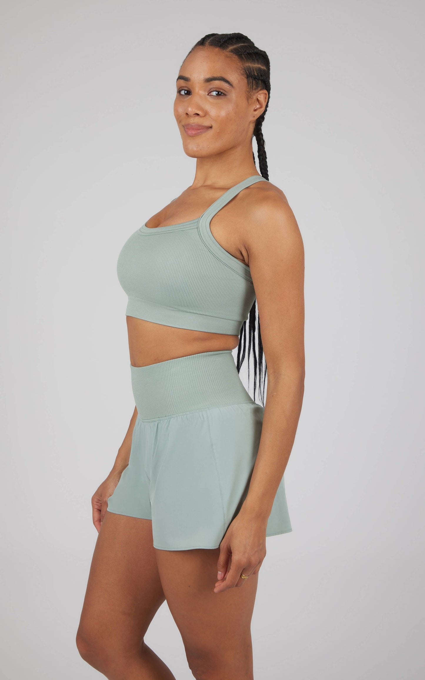 SET - Women's Rib Sport Bra and Short
