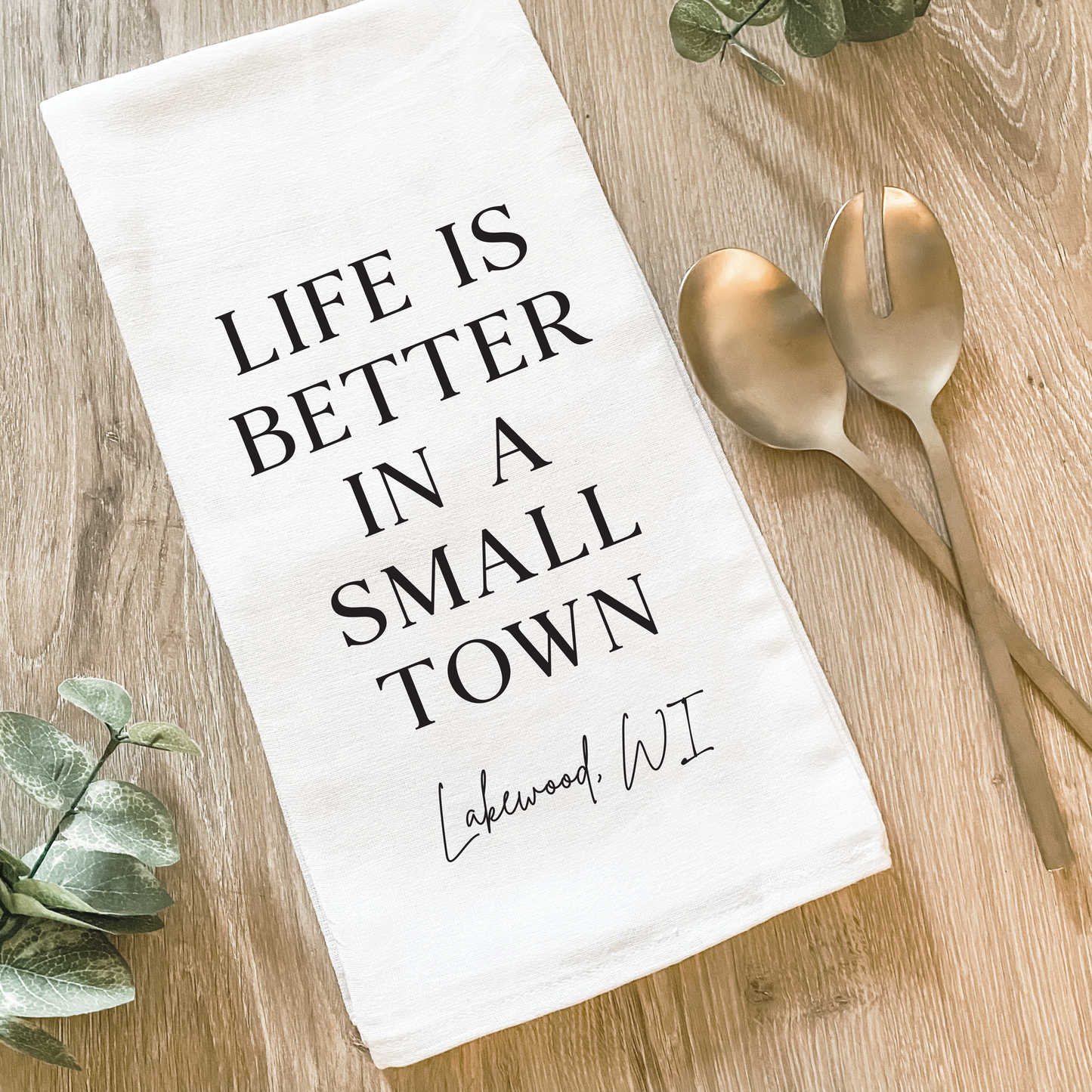 Small Town - Cotton Tea Towel