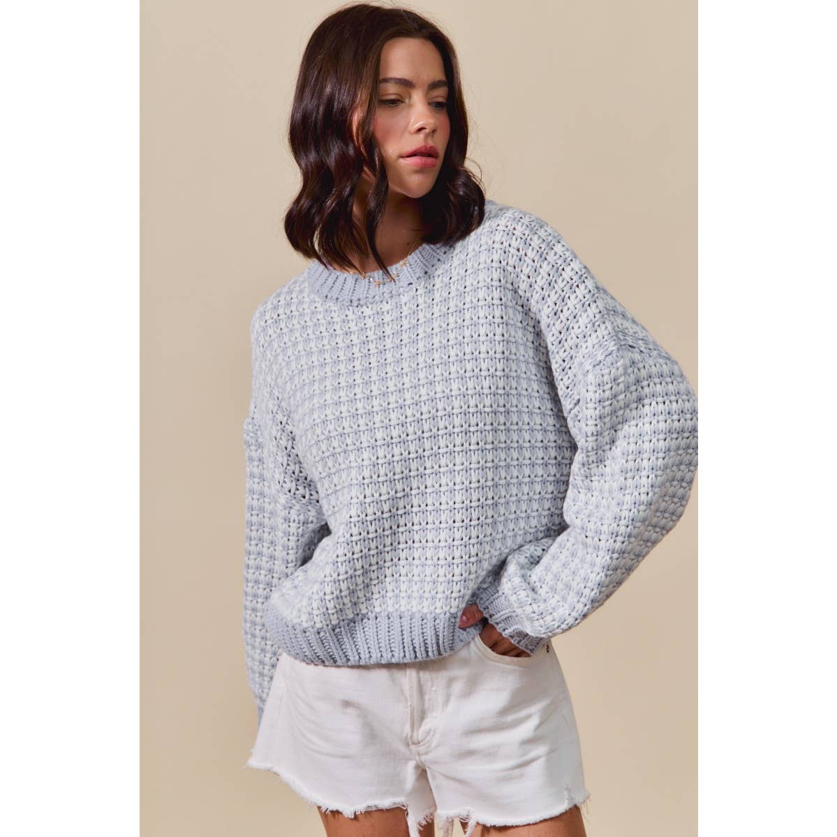 TWO TONE SWEATER