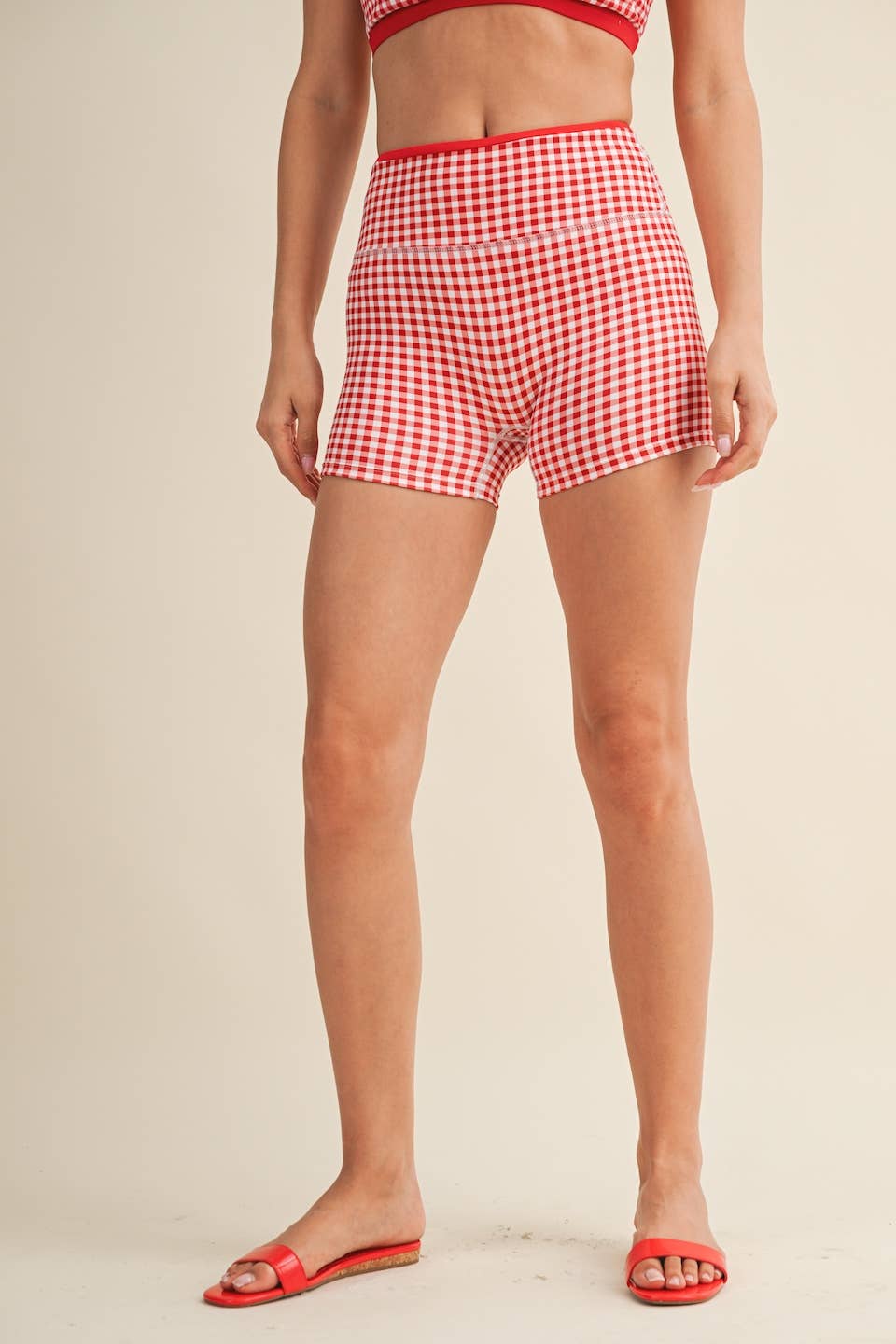 Gingham Biker Shorts