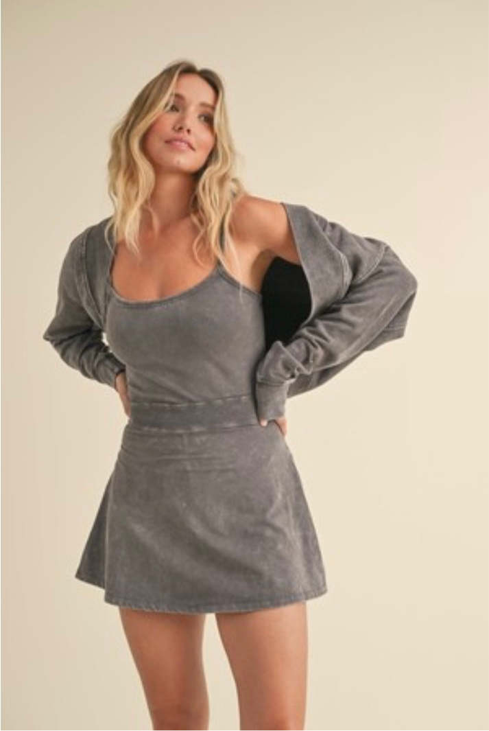 Mineral Wash Mini Dress