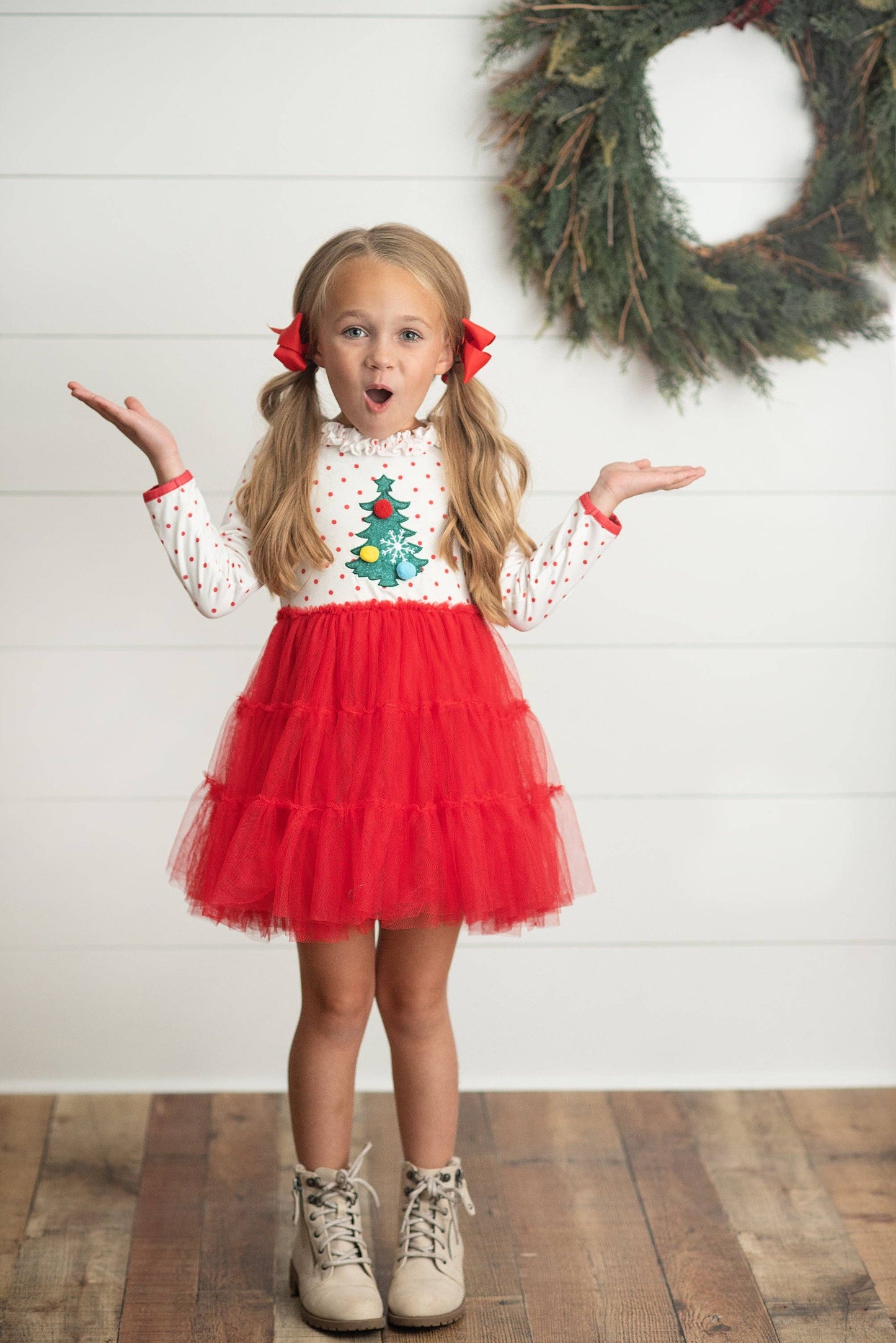 Tree Topper Twirl Dress- Girls