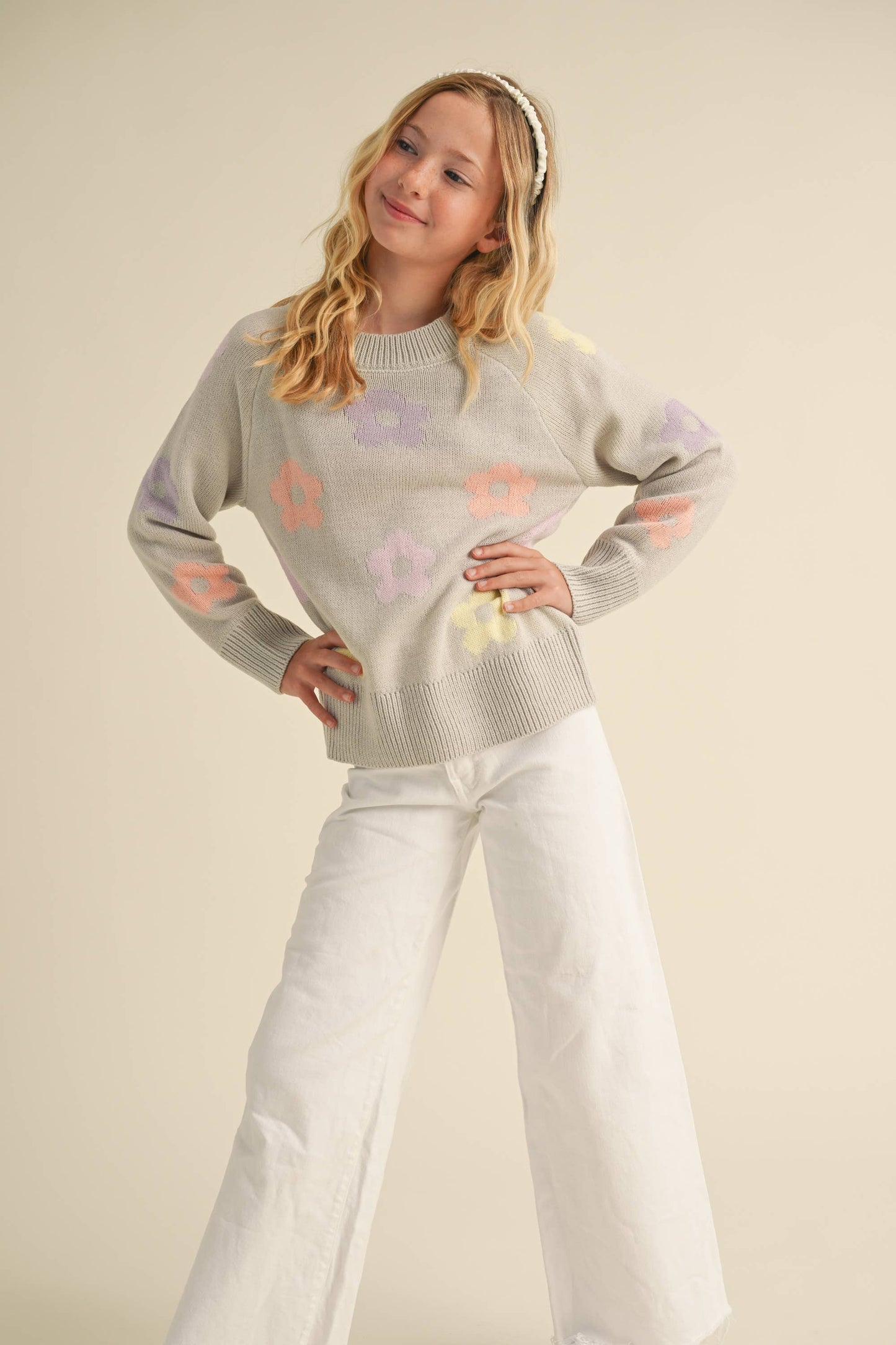 Flower Power Sweater-Girls