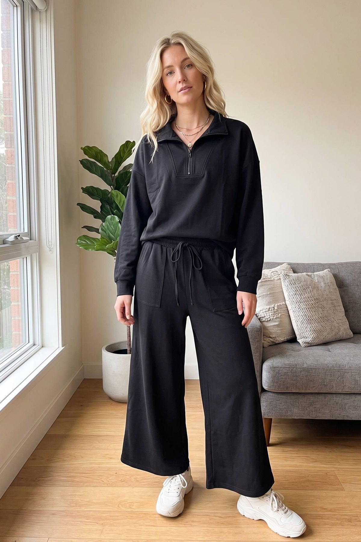 Scuba Pullover & Wide Leg  Set