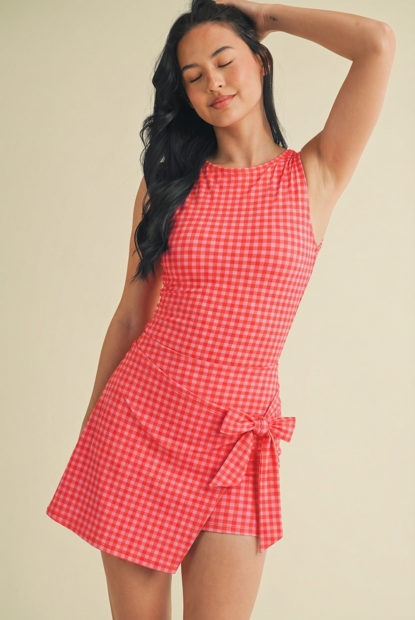 Gingham Wrap Dress
