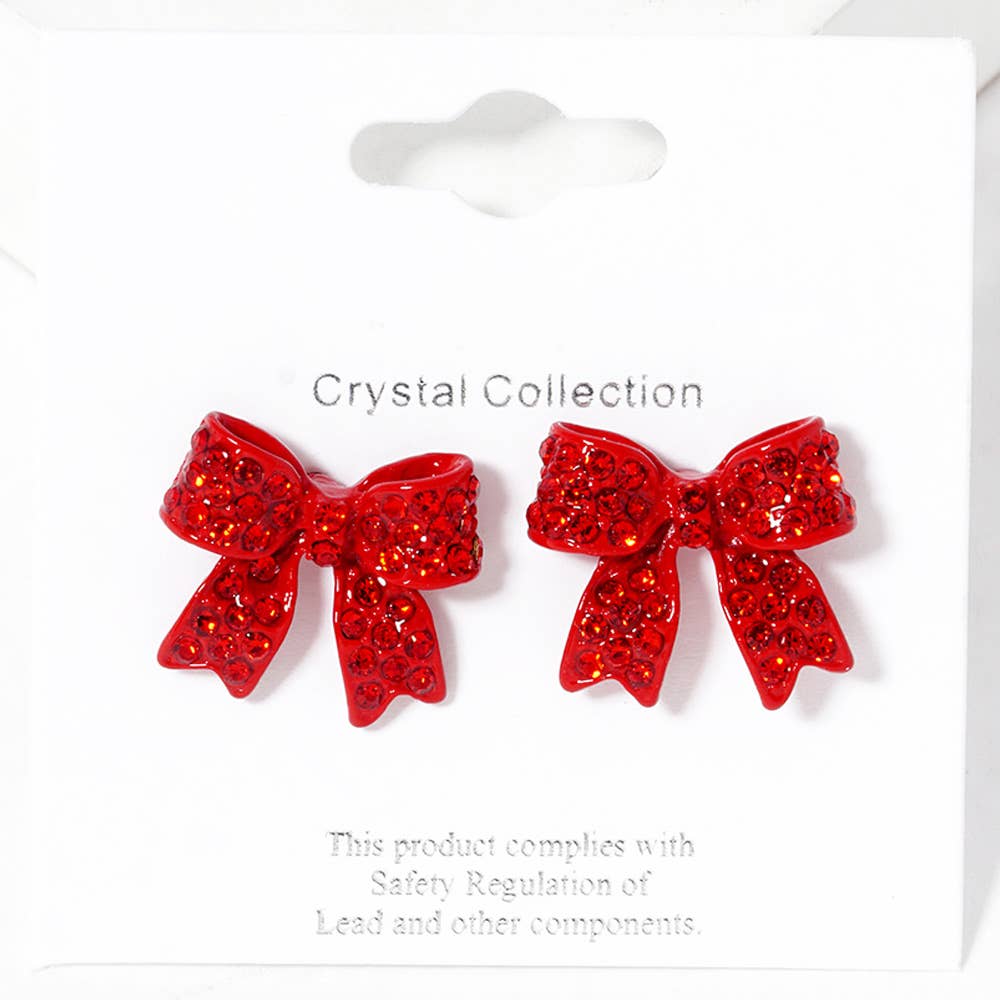 Bow stud earrings