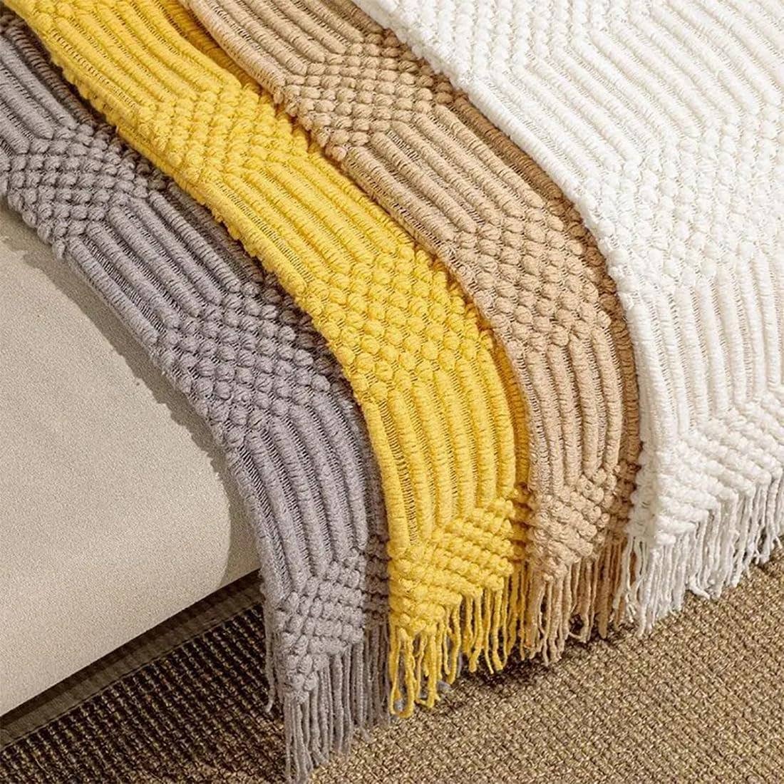 Waffle Stripe Throw Blanket