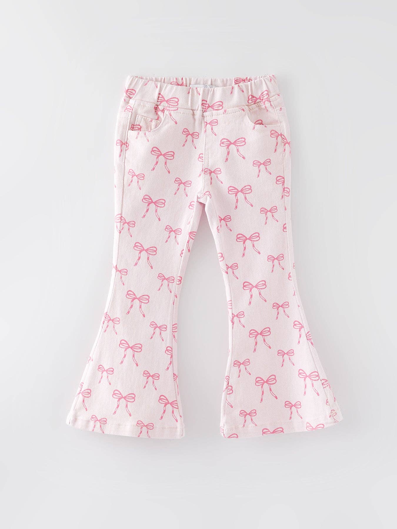 Pink Bow Flares- Girls