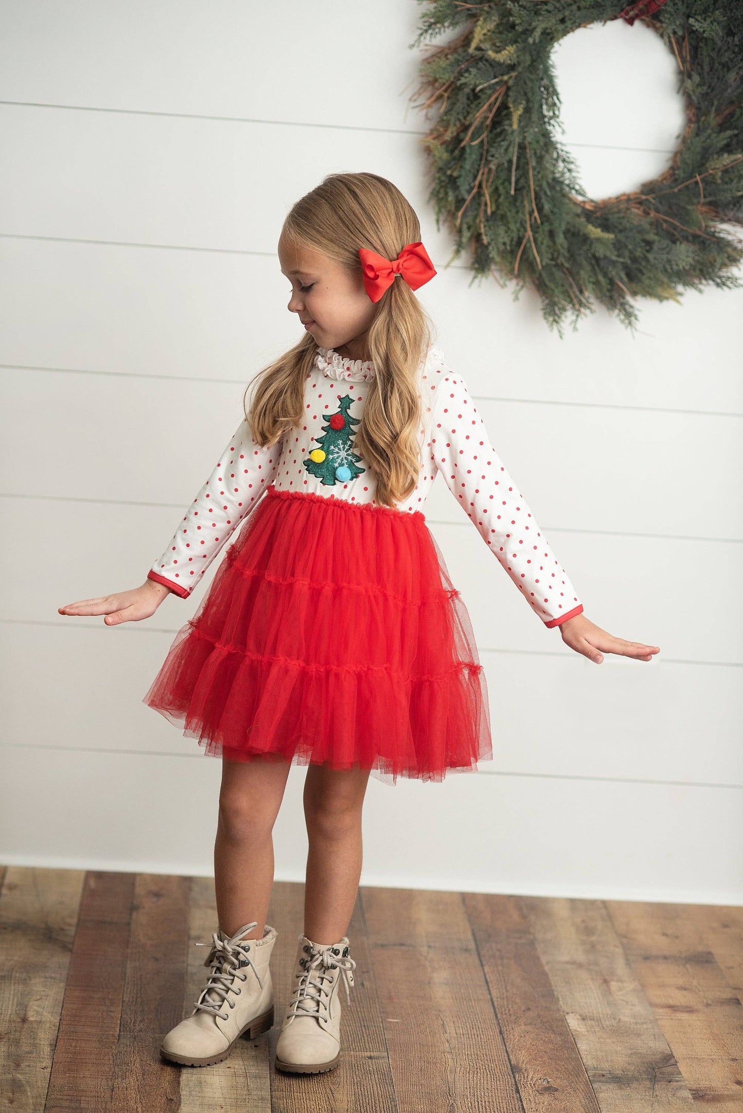 Tree Topper Twirl Dress- Girls