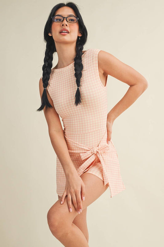 Gingham Wrap Dress