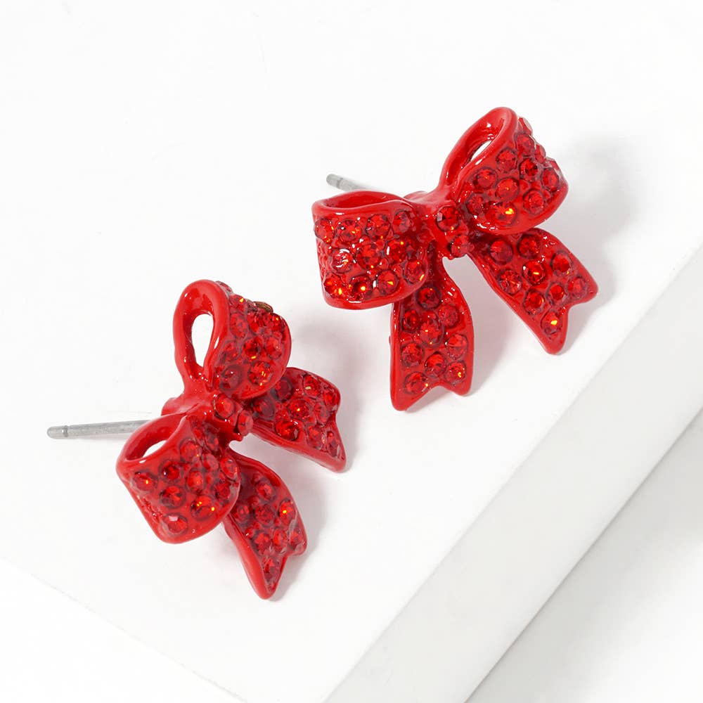 Bow stud earrings