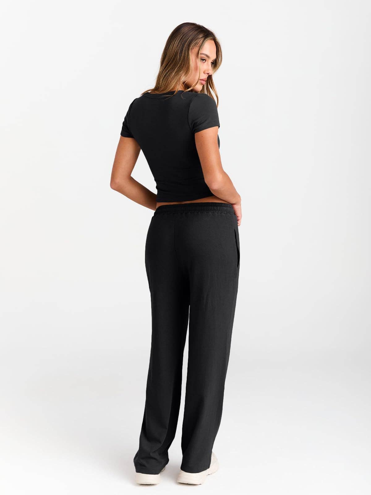 Crop Tee and Wide Leg Set