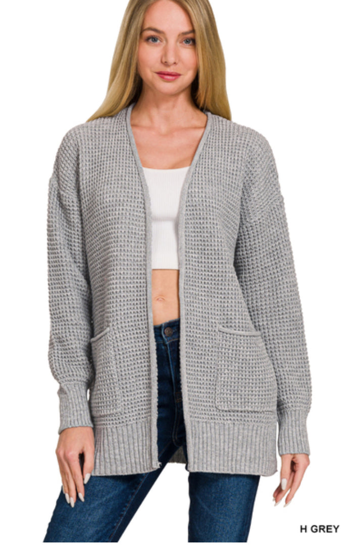 Snuggle Up: Waffle Knit Cardigan