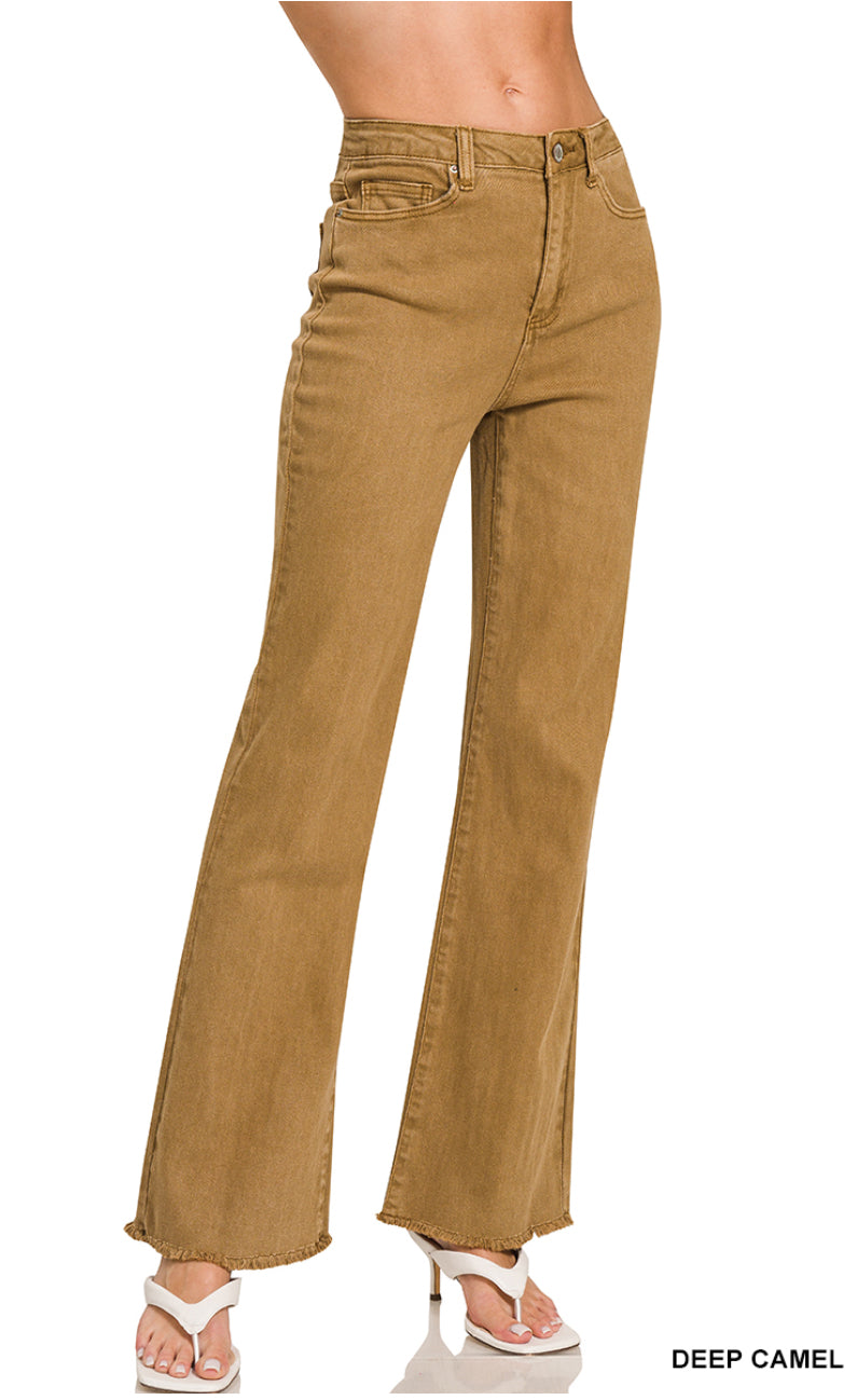 Acid Washed Frayed Jeans (31”)