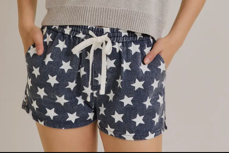 Star Denim Shorts