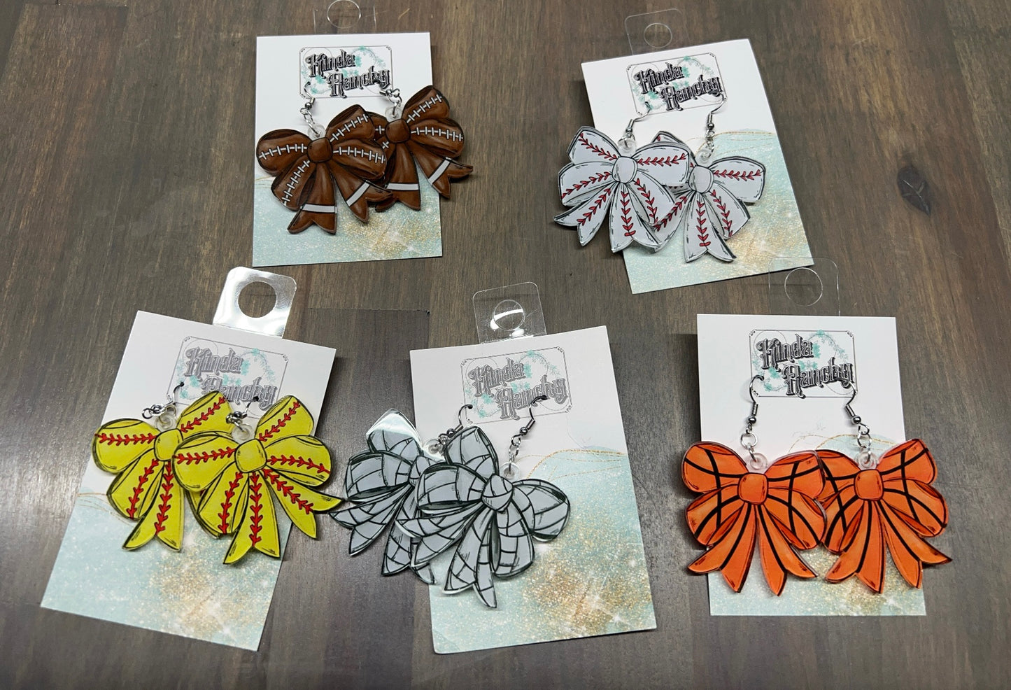Sports Bow Earrings