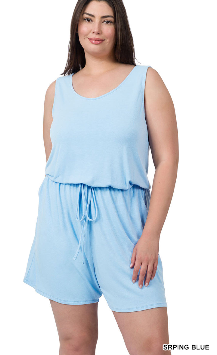 Plus Sleeveless Romper