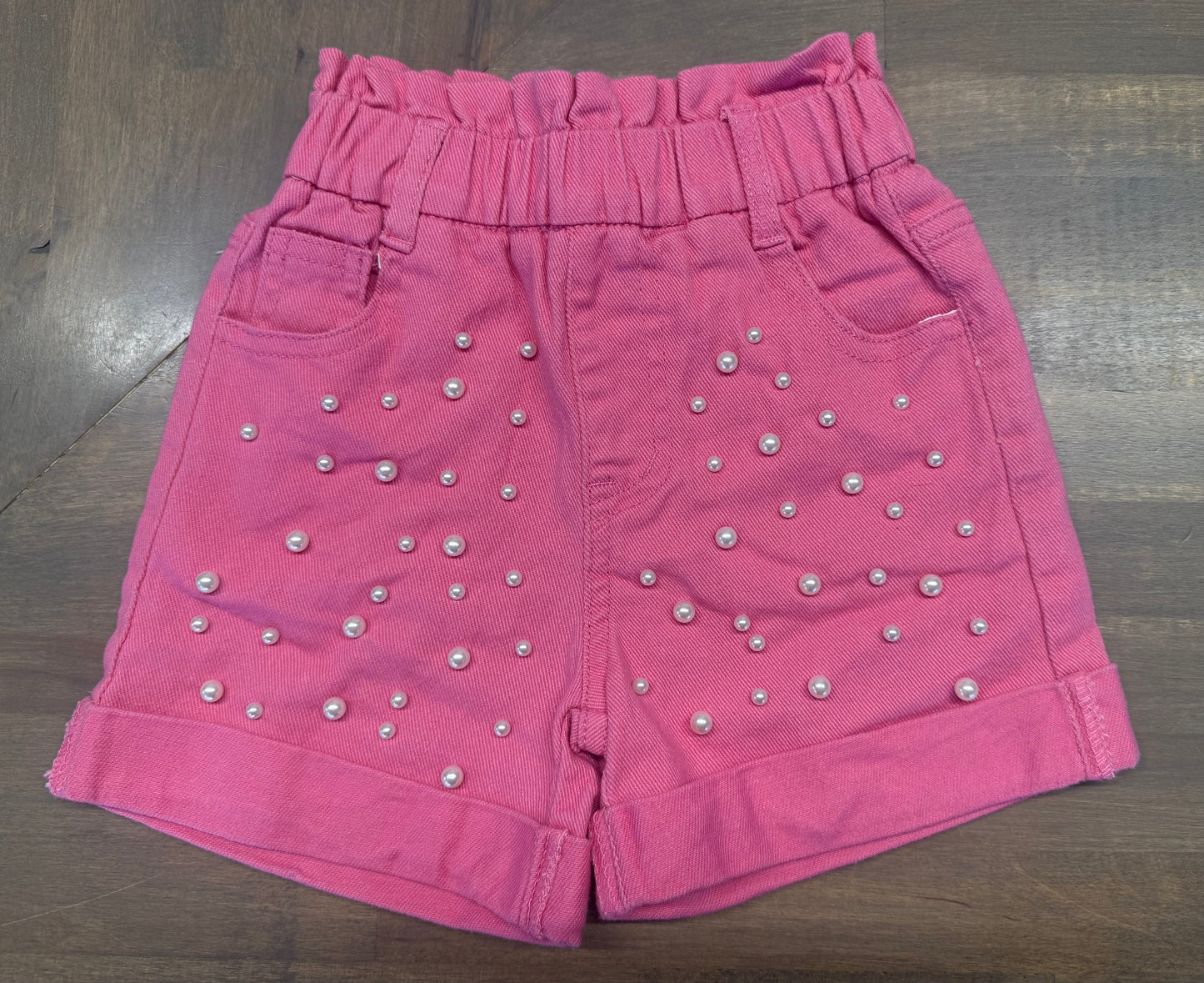 Pearl Pink Denim Shorts
