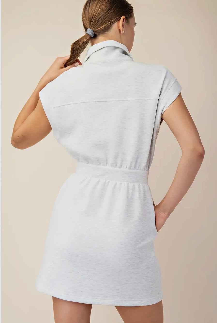 Scuba Half Zip Mini Dress