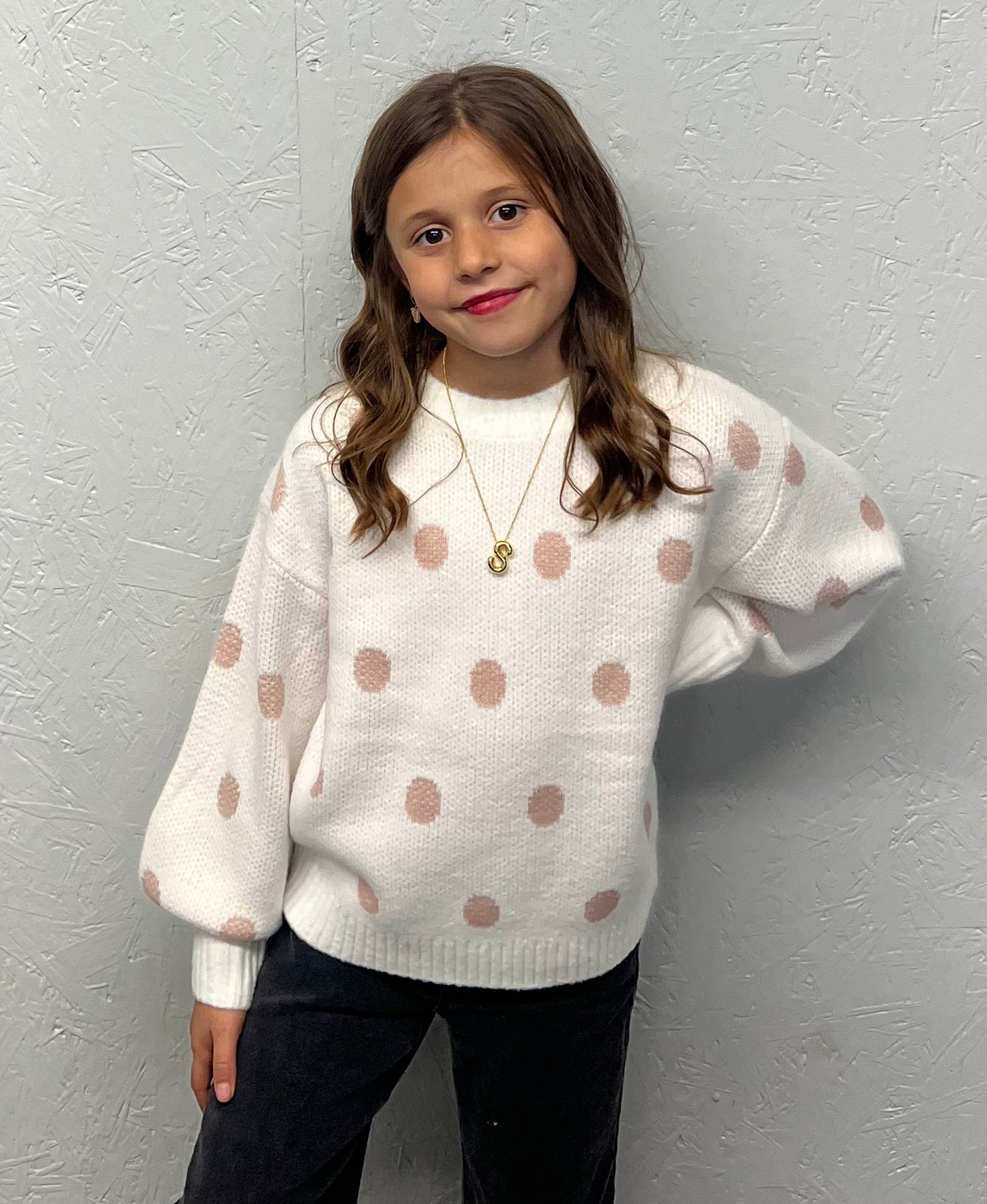 Dotty Delight Sweater- Girls