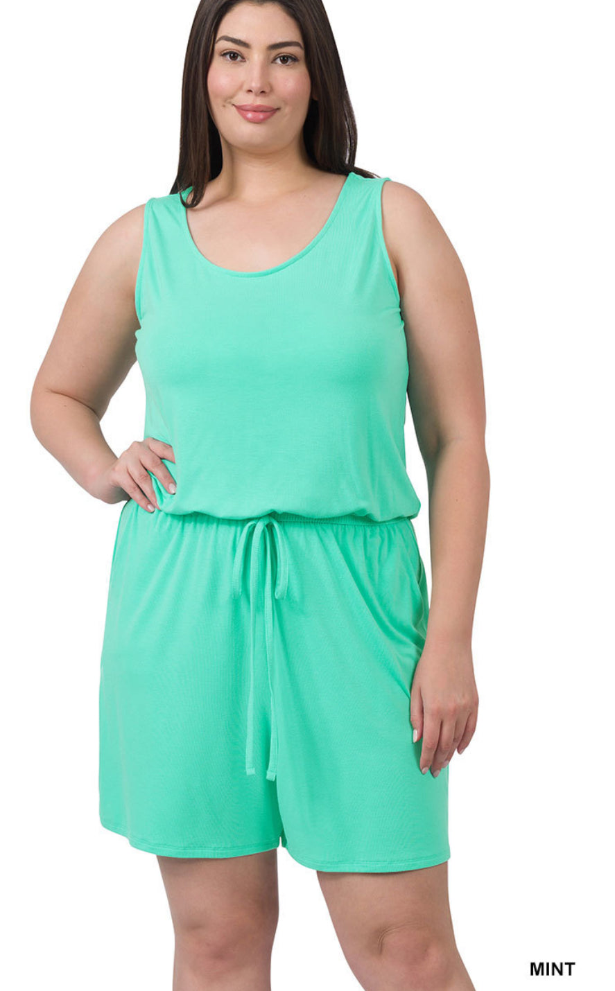 Plus Sleeveless Romper