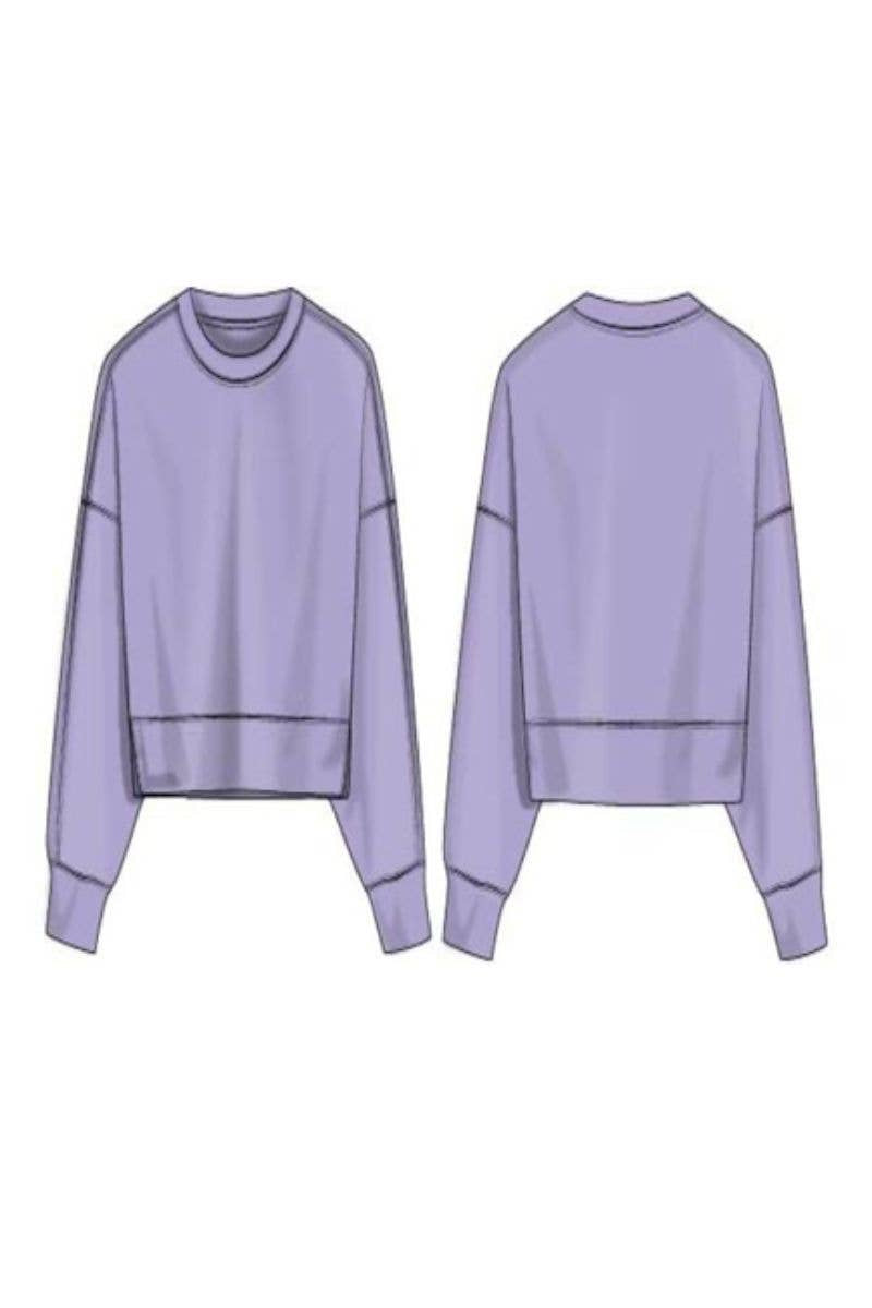 Soft Scuba Neck Everyday Sweatshirt- Girls