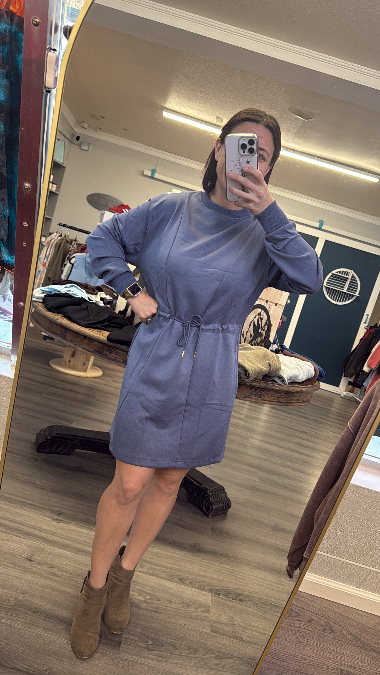 Scuba LS Dress