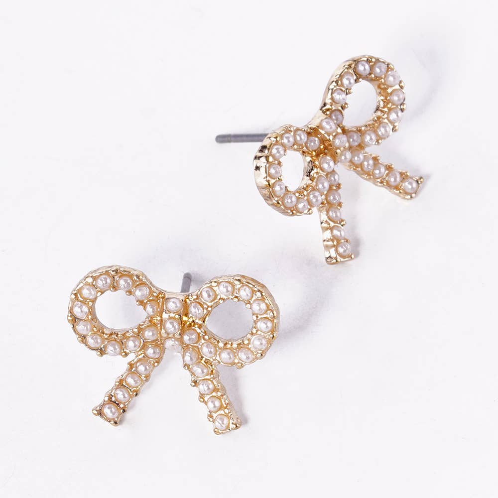 Bow stud earrings