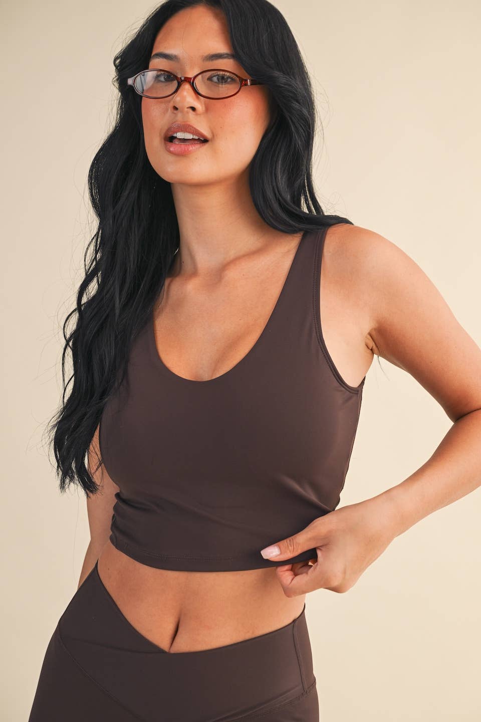 Aligned Cropped Tank Top