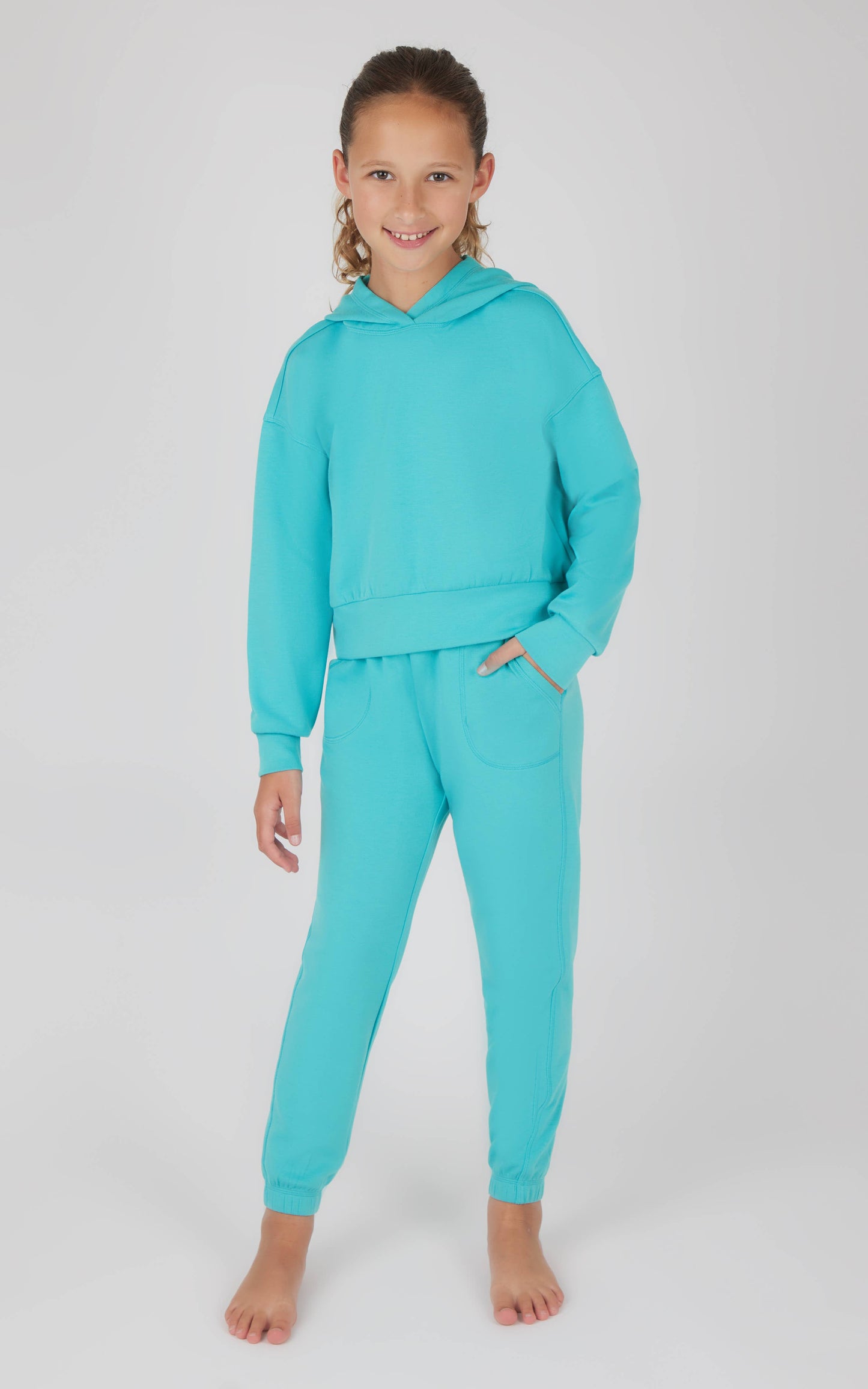 Girls Scuba Pullover Hoodie and Jogger Set