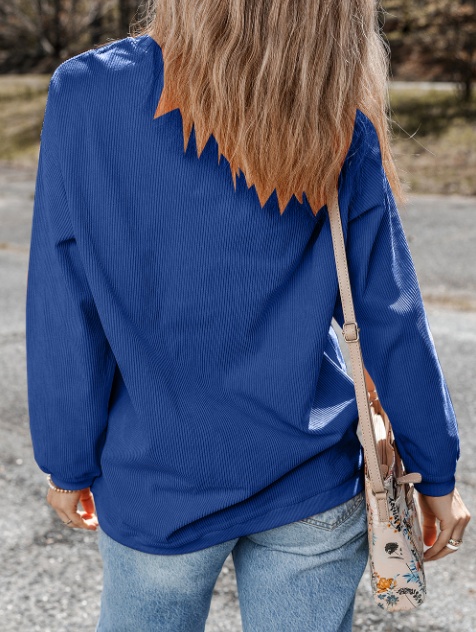 Oversized Corded Sweatshirt