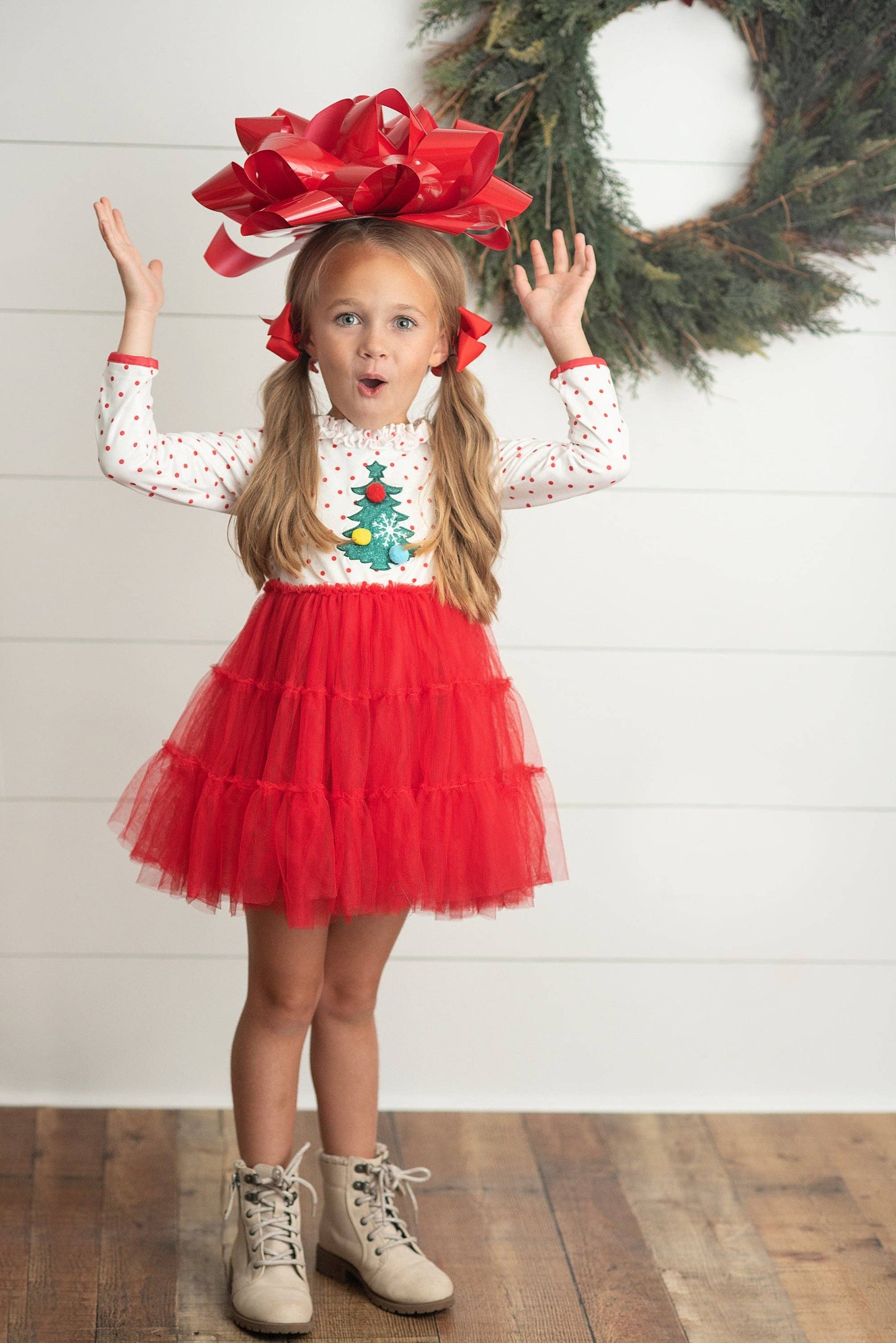 Tree Topper Twirl Dress- Girls