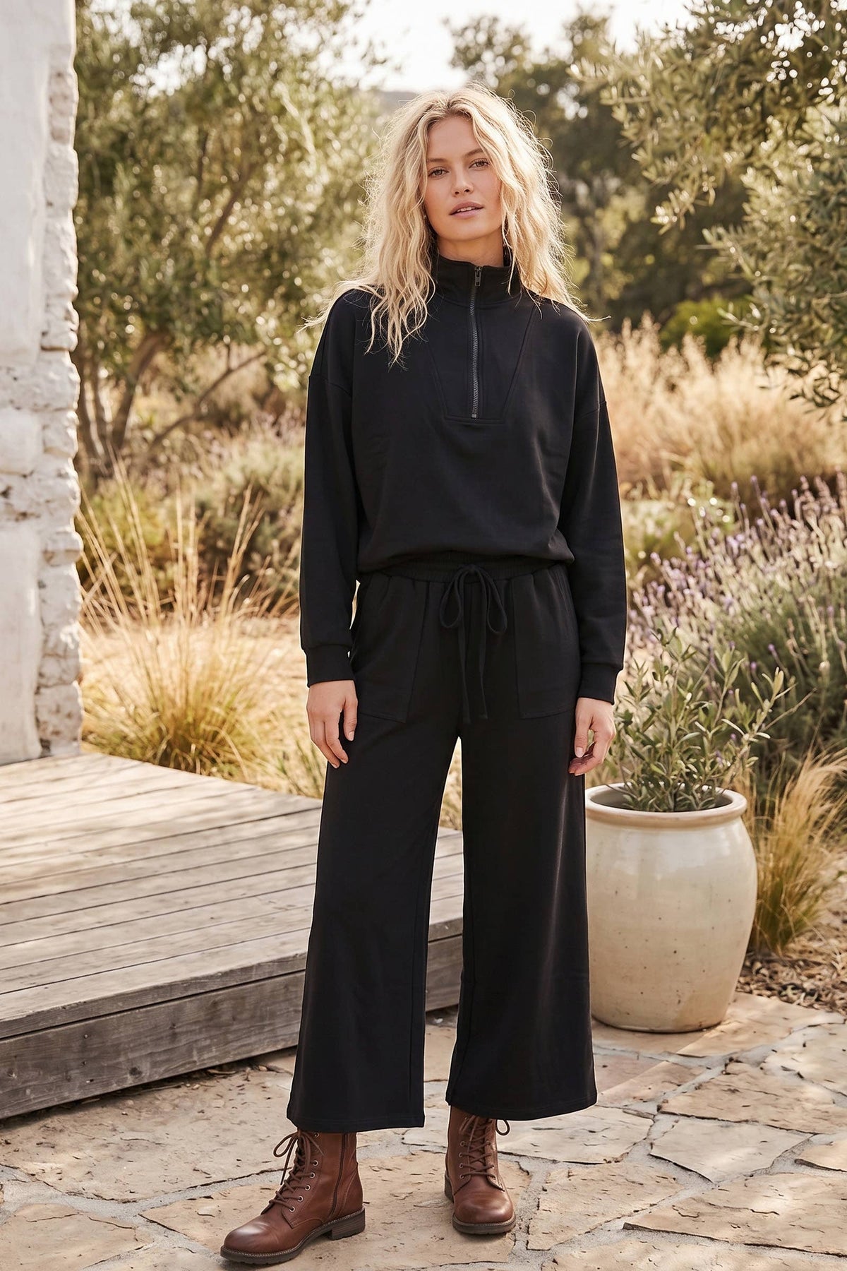 Scuba Pullover & Wide Leg  Set