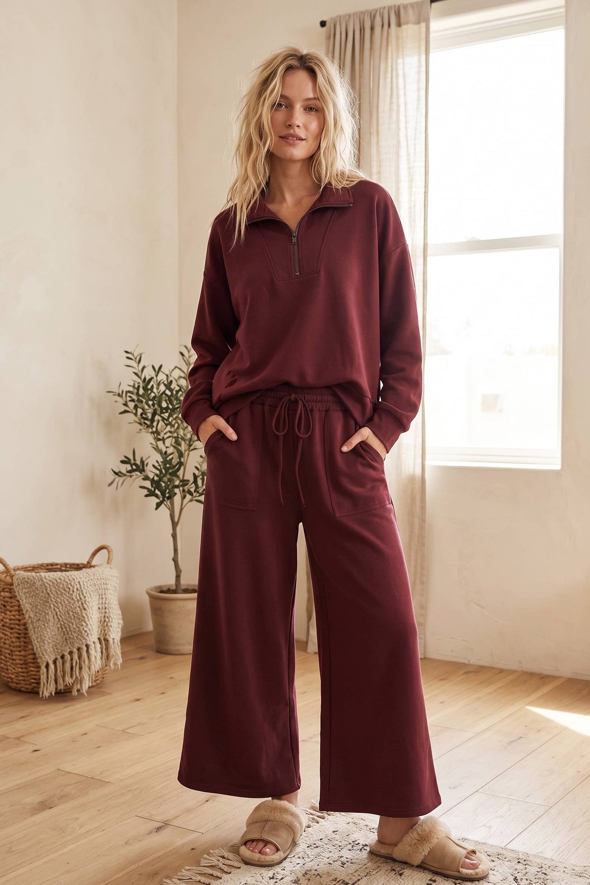 Scuba Pullover & Wide Leg  Set