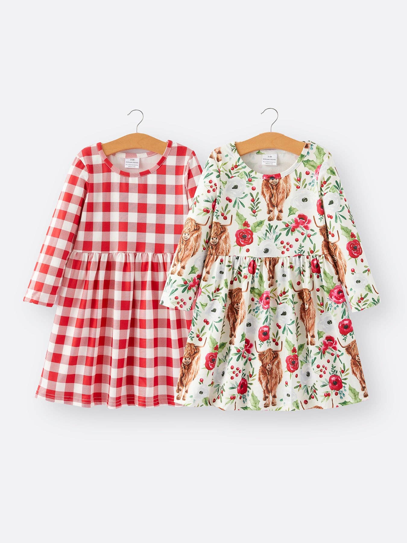 Plaid & Poinsettia Dresses- Girls