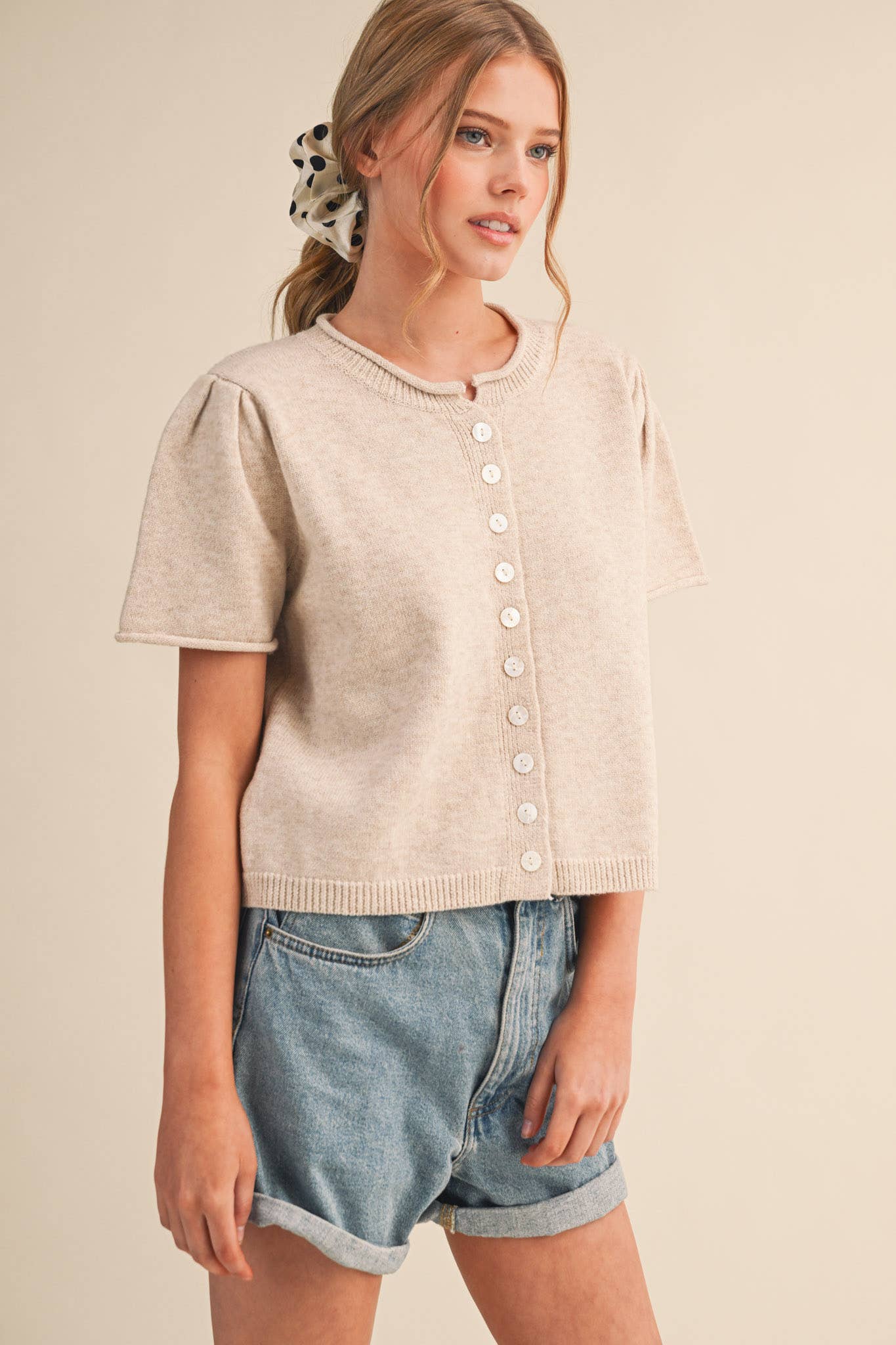 SHORT SLEEVE CARDIGAN