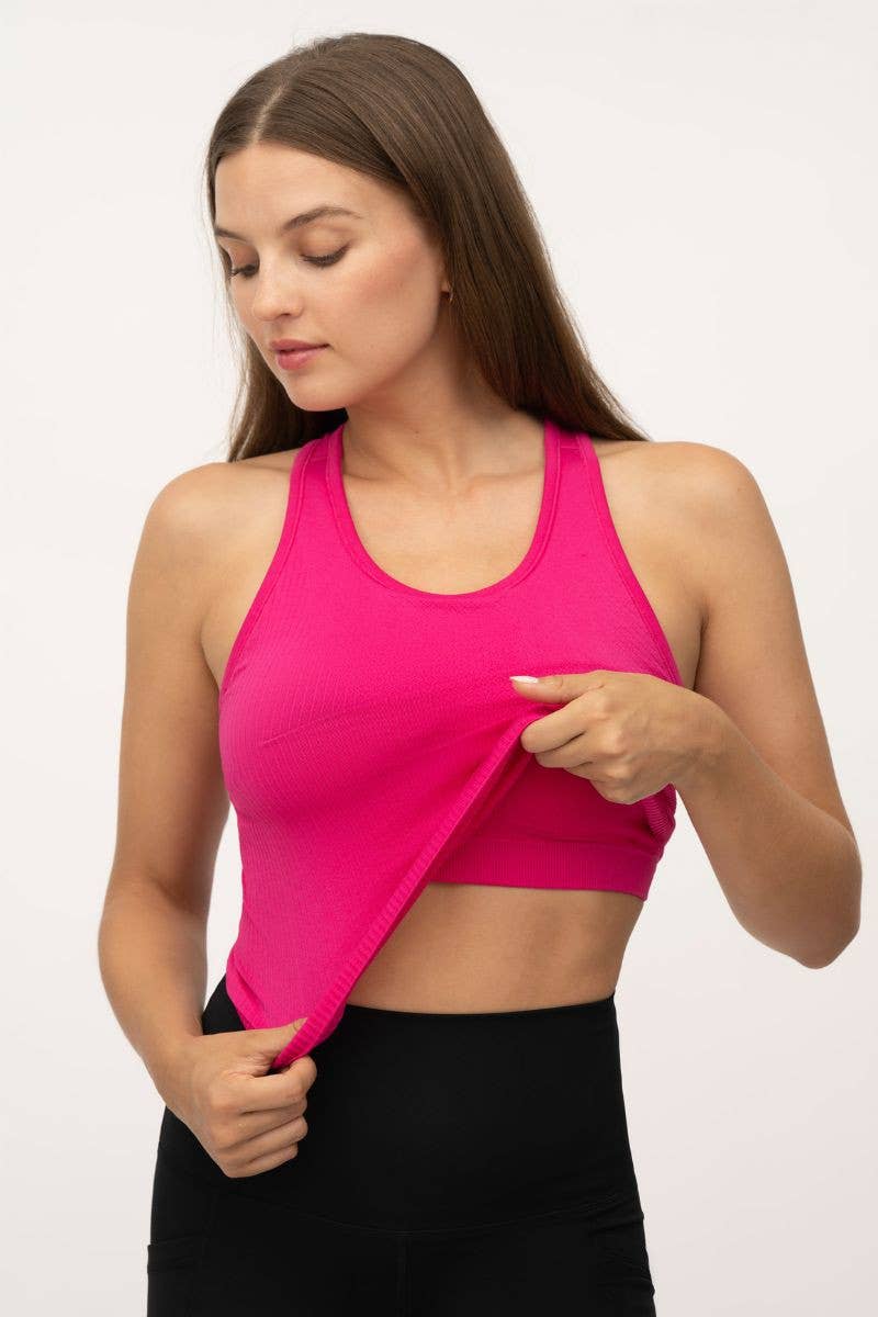 Rib Seamless Racerback Tank Sportbra
