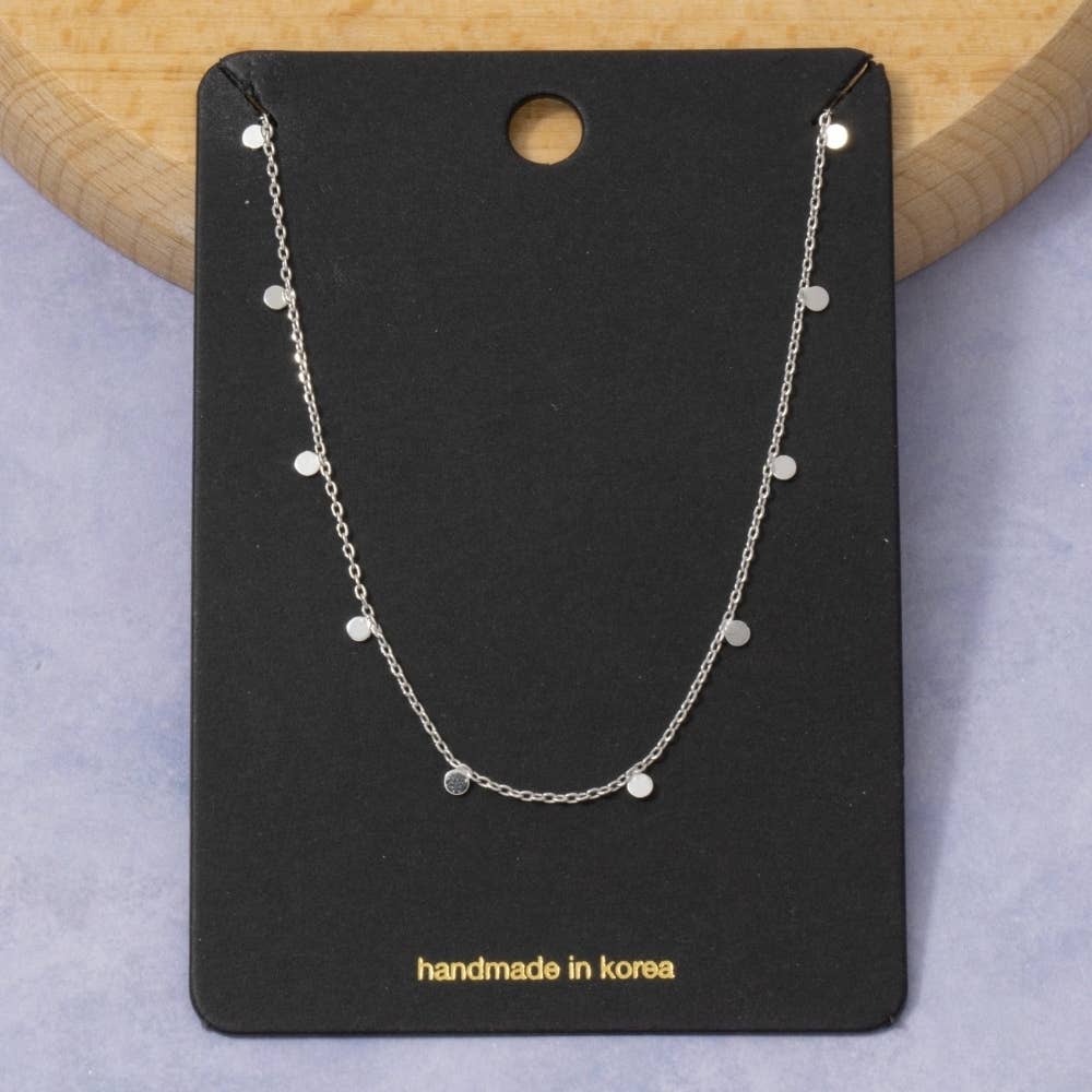 Dainty Mini Disc Necklace