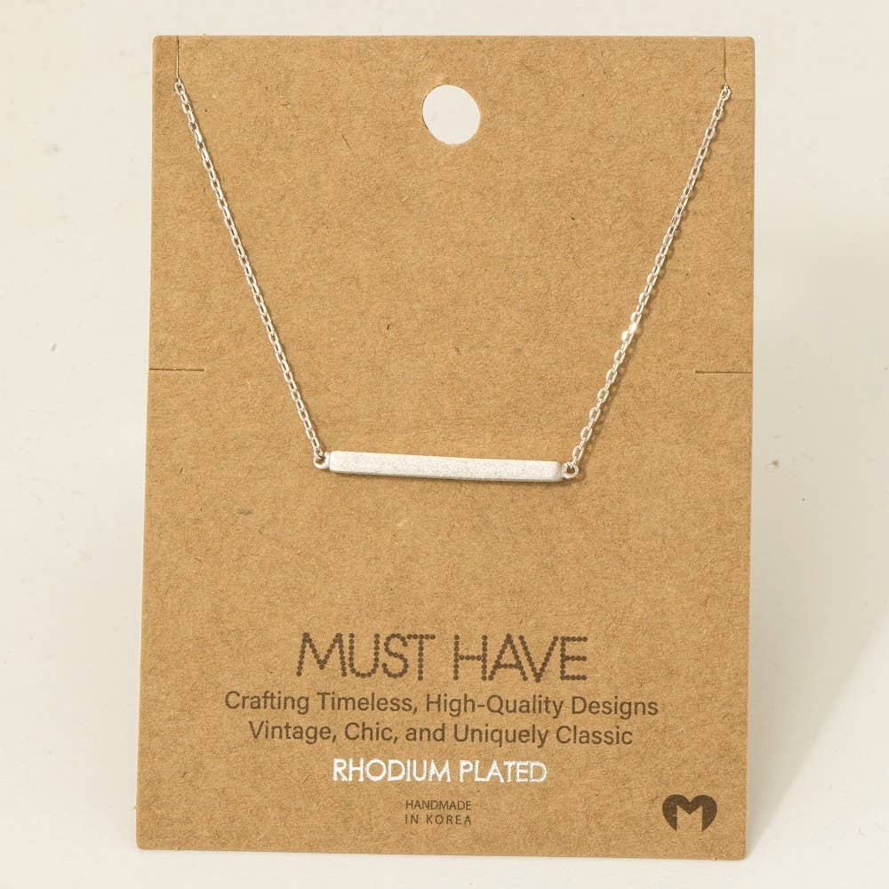 Thin Bar Pendant Necklace