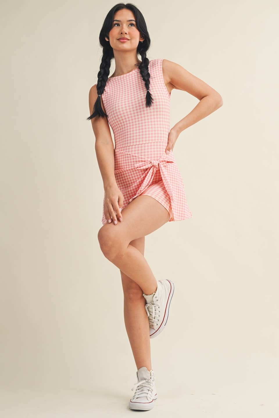 Gingham Wrap Dress