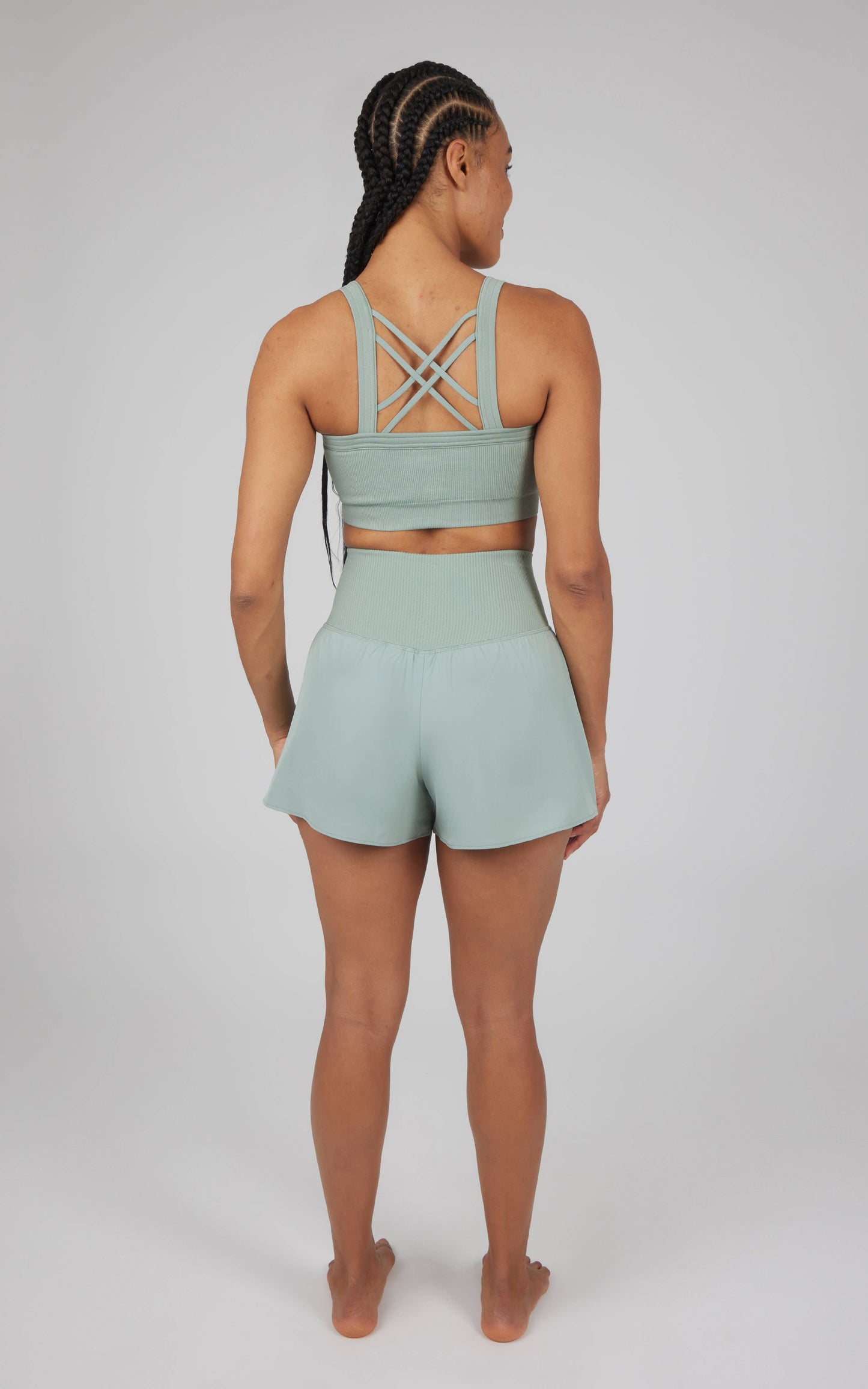 SET - Women's Rib Sport Bra and Short