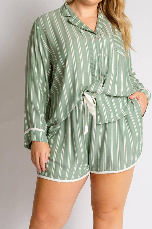 Stripes Short Pajamas Set