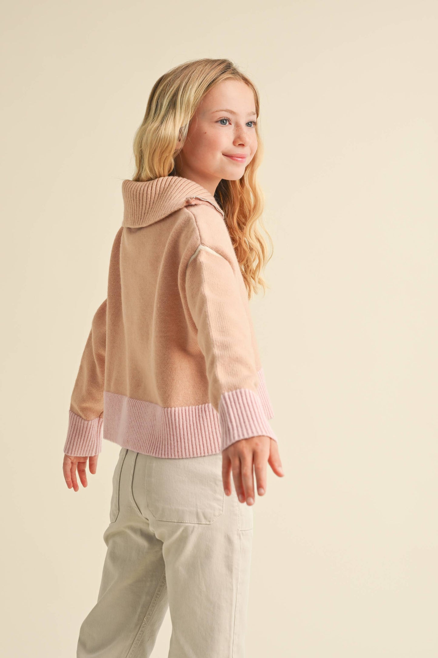 Sunset Sailor Half Zip Sweater-Girls