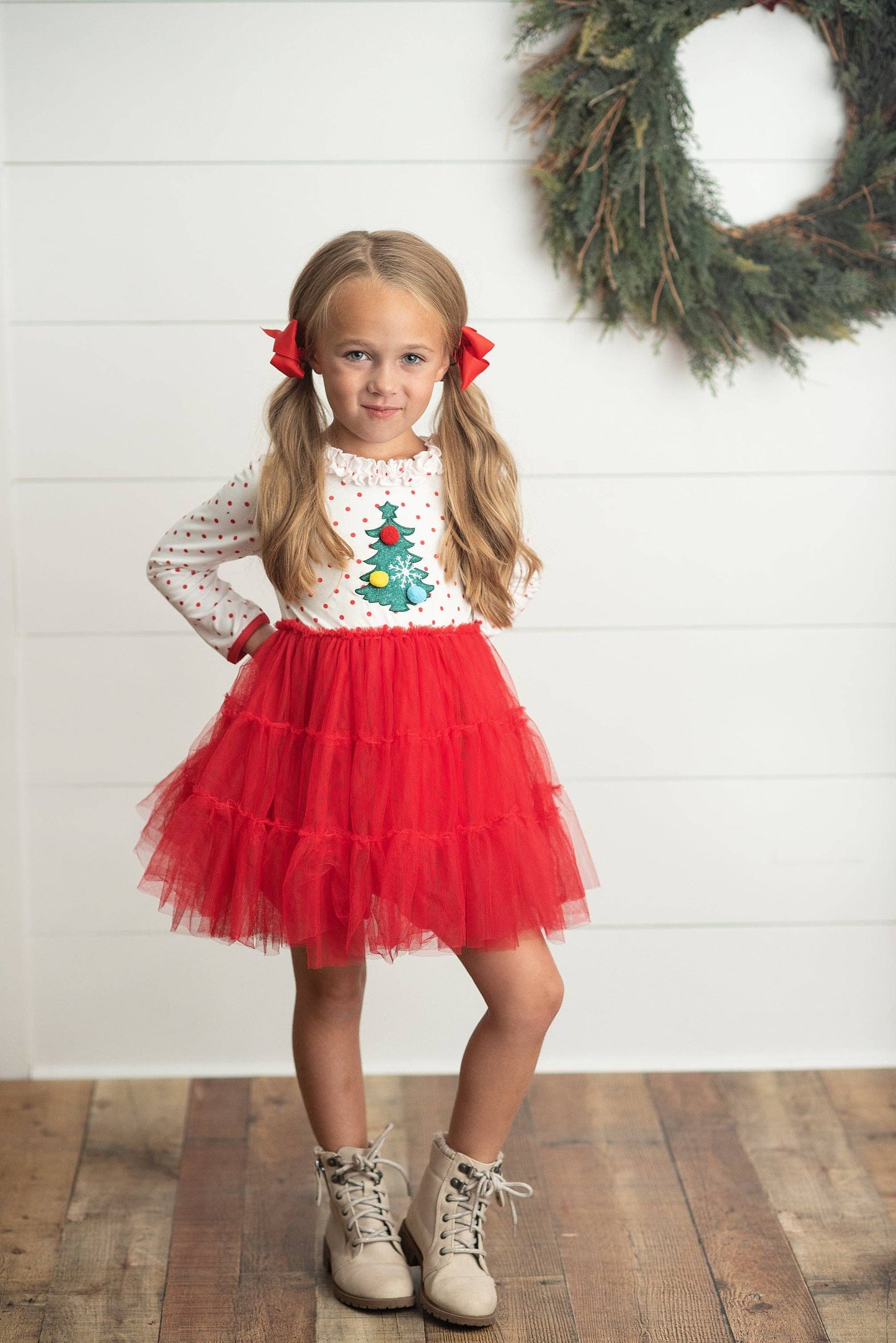 Tree Topper Twirl Dress- Girls