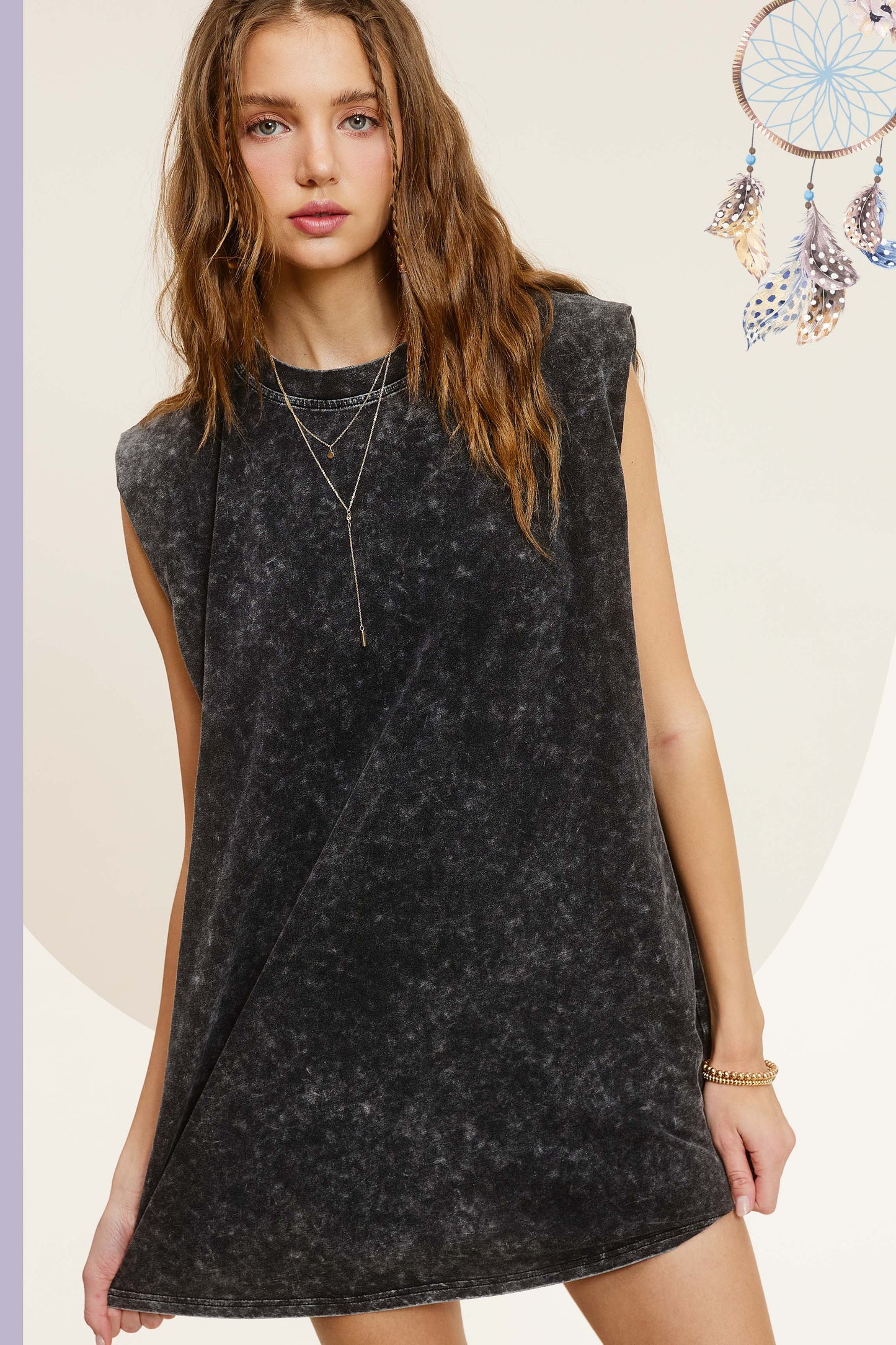 Mineral Washed Dress