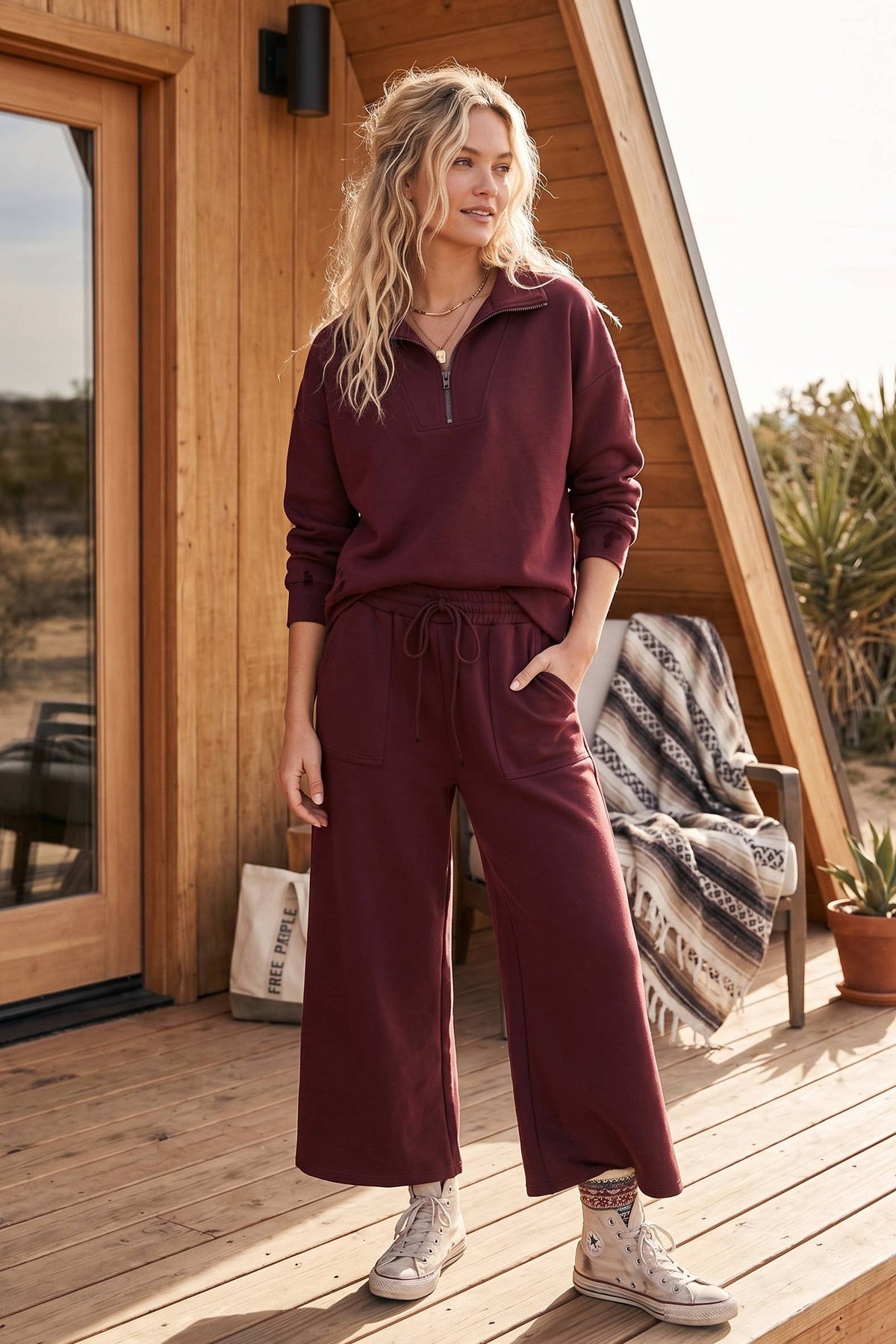 Scuba Pullover & Wide Leg  Set