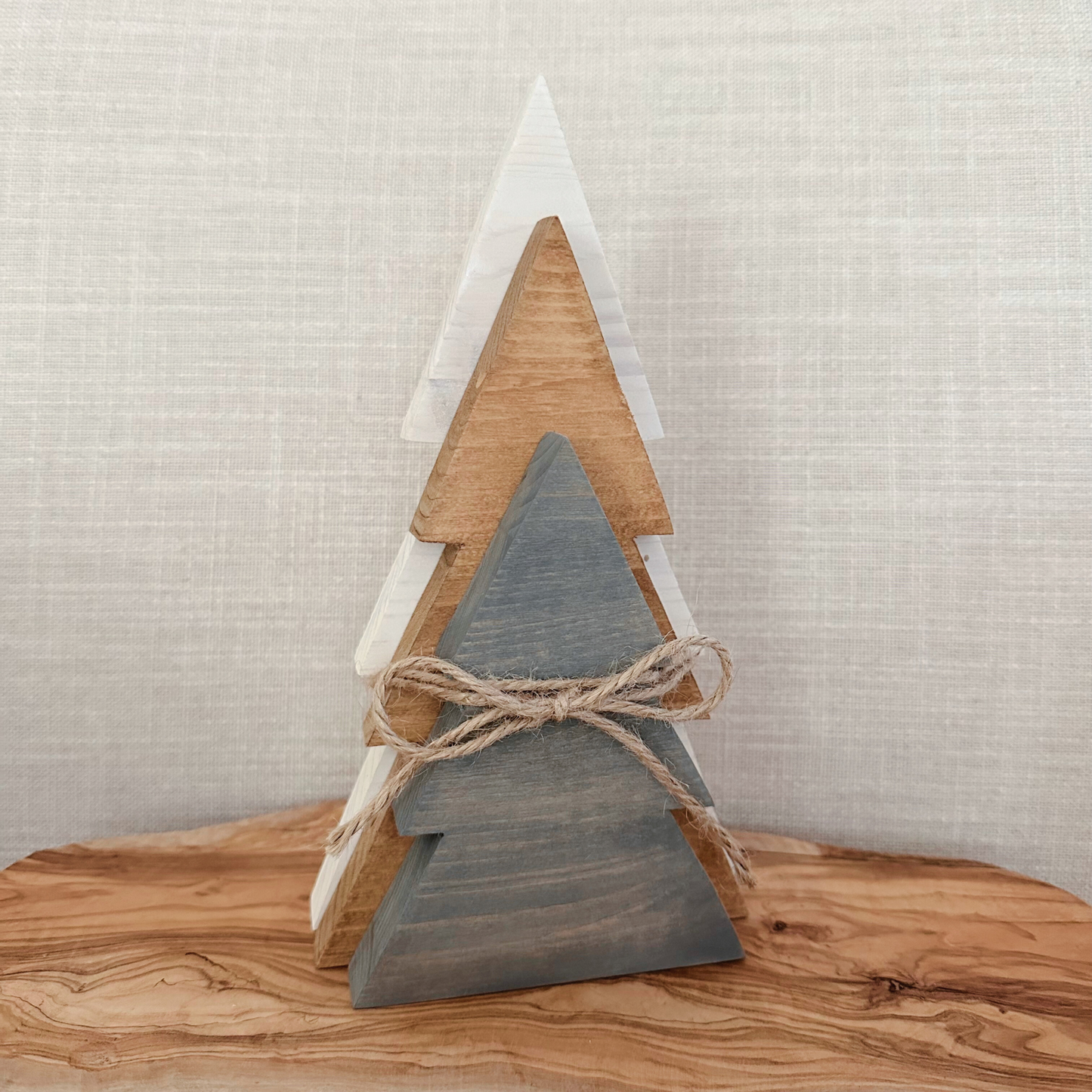 Set of 3 Wood Christmas Tree | Handmade