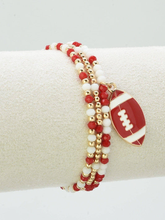 Football Charm Bracelet Set