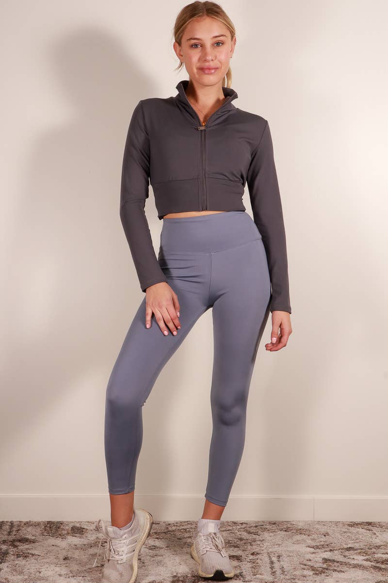 Zip Up Cropped Jacket
