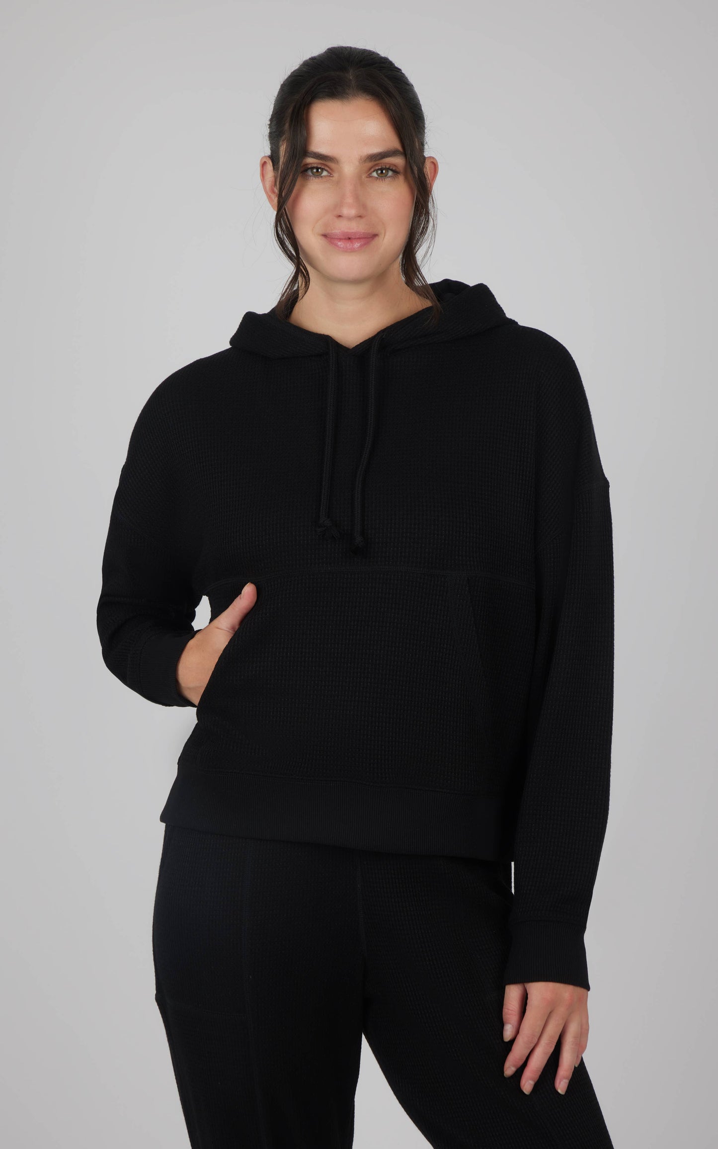 Women's Brushed Inside Waffle Pullover Hoodie